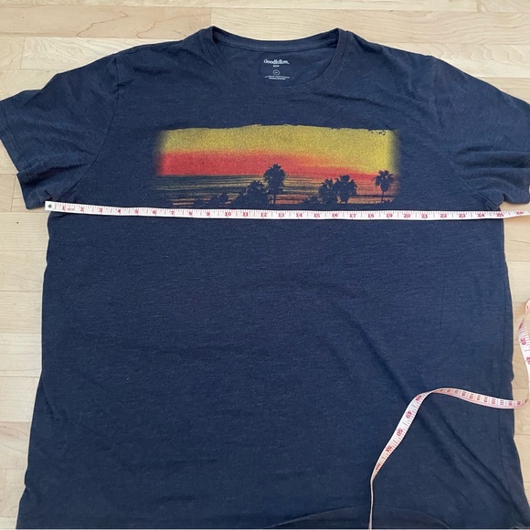 Goodfellow Sunset Over Waves Graphic Tee XXL - Picture 3 of 5